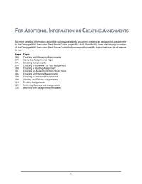For additional information on creating assignments Archiving Courses and Assignments Working&nbsp;