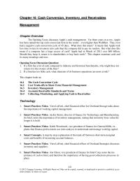 Finance Chapter 16 Notes the importance of inventory management