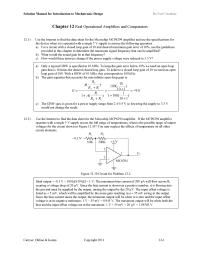 Environmental Engineering Chapter 12 Homework Choose Standard Resistors And Report The Expected
