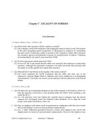 Business Law Chapter 7 Section 72 The Strikers Are Entitled Immediate