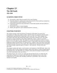 History Chapter 13 Old South Which Constitutes The Impression Most