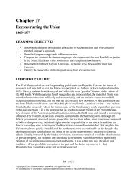 History Chapter 17 Radical Governments The South They Used Social