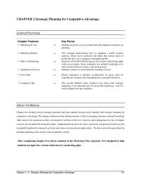Marketing Chapter 2 Marketing Plan Elements There Are Elements Common