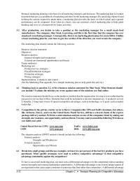 Marketing Chapter 2 What Are Methods Target Market Strategies And