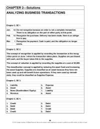 Accounting Chapter 2 Solutions Analyzing Business Transactions Jan