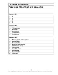 Accounting Chapter 4 However The Return Assets Ratio More Comprehensive