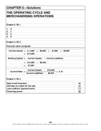 Accounting Chapter 5 Gross Margin Operating Expenses Selling Expenses General