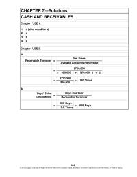 Accounting Chapter 7&nbsp;To record estimated uncollectible&nbsp;accounts expense