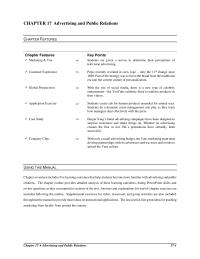 Marketing Chapter 17 Internet Advertising Medium Social Media Marketing Which