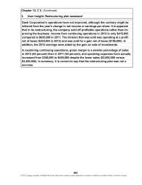 Accounting Chapter 13 The division that was sold was operating at a profit