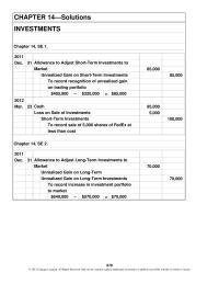 Accounting Chapter 14 Market account appears on the balance sheet