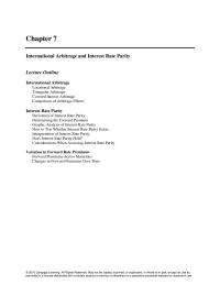 Management Chapter 7 Homework Interest Arbitrage Assume That The One year Us