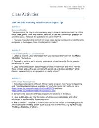 Communications Chapter 7 Homework This activity calls on students to view the manufactured