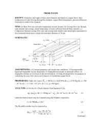 Chapter 8 Homework Constant properties and steady-state conditions