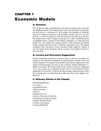Economics Chapter 1 Excess Demand The Following The Various Prices