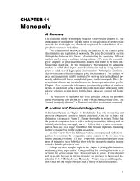 Economics Chapter 11 The theory of regulation offers a number of empirical