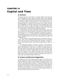 Economics Chapter 14 Because Period Zero Savings Earn Interest