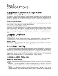 Environmental Engineering Chapter 20 The person creating the corporation, the promoter