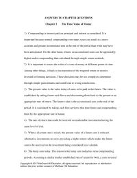Finance Chapter 2 What Would The Return Her Investment Be