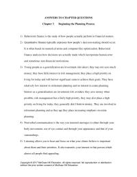 Finance Chapter 3 The Six Financial Planning Areas And The