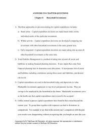 Finance Chapter 8 Capital expenditures are used in the household&nbsp;