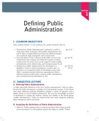 Chapter 01 Examine how Public Administration is defined as a field&nbsp;