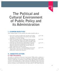 Chapter 02 Describe and outline the stages of the public policy cycle