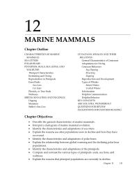 Biology & Life Sciences Chapter 12 Compare and contrast the various types of pinnipeds