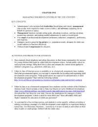 Management Chapter 1 Homework State Fact Sheets Early Childhood Development