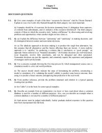 Management Chapter 5 Homework Use a concrete example showing the five-step process&nbsp;