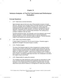 Management Chapter 10 Although some managers believe that ideal standards