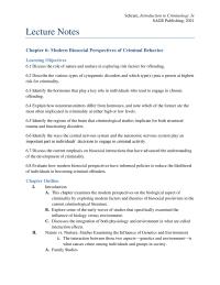Criminology Chapter 06 Homework Hormones Have Profound Effect How Individuals Think