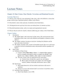 Criminology Chapter 15 Homework Late 19 Century And Early 20th century Terrorism Anarchism And