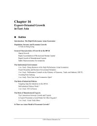 Economics Chapter 16 Homework Answer Export oriented Growth East Asia Passage Through