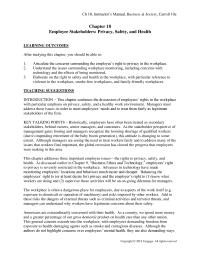 Management Chapter 18 Homework Usa Patriot Act Privacy Issues Have Taken