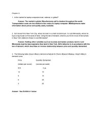 Economics Chapter 4 Price Quantity Supplied Barrels Per Month Dollars