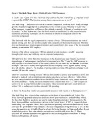 Management Case&nbsp;3 Homework The Body Shop Its Own History The