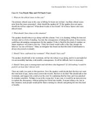 Management Case&nbsp;11 Homework Should Have Gone Management And Told Them