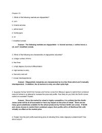 Economics Chapter 15 The Broader The Relevant Market The
