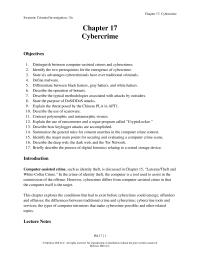 Criminal Law Chapter 17 Rootkits Rootkit Gives Attacker Super Powers Over