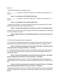 Economics Chapter 18 Answer Both Unemployment And The Natural Rate