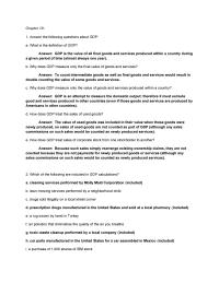 Economics Chapter 19 Which of the following are included in GDP calculations