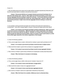 Economics Chapter 24 When would an increase in government purchases&nbsp;
