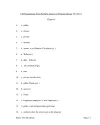 Chapter 4 When you write your own classes you create