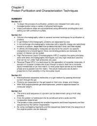 Chapter 5 Column chromatography refers to several common techniques