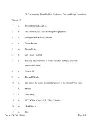 Chapter 13 The Directory Info class also has public properties