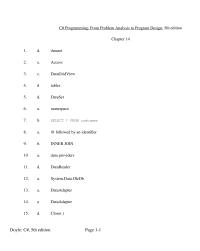 Chapter 14&nbsp;You fill the dataset using the data adapter