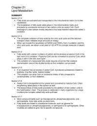Chapter 21 Cannot Further Metabolized Oxidation However Separate