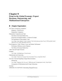 Economics Chapter 8 Patterns of Foreign Direct Investment Flows Around
