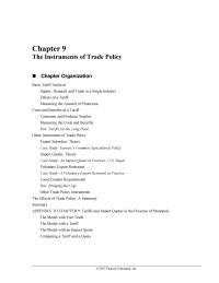 Economics Chapter 9 Tariffs and Import Quotas in the Presence of Monopoly